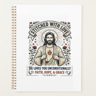 Jesus näht Quilt-Shirt Christliches Grafik_1 Planer