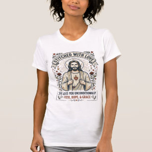 Jesus näht Quilt-Shirt Christliches Grafik_1 T-Shirt