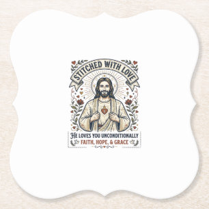 Jesus näht Quilt-Shirt Christliches Grafik_1 Untersetzer