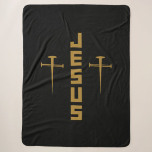 JESUS Nail Cross Christliches Vertrauen für Gläubi Sherpadecke