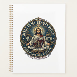 Jesus Nail Tech Nageldesigner T-Shirt Inspirierend Planer