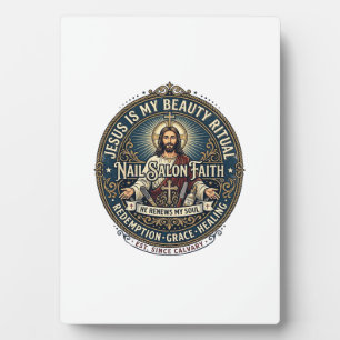 Jesus Nail Tech Nail Künstler T-Shirt Inspirierend Fotoplatte