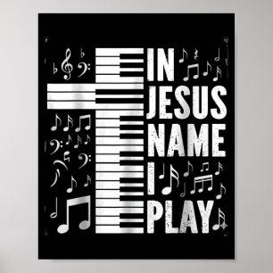 Jesus Name Klavier Keyboard Christliche Anbetung Poster