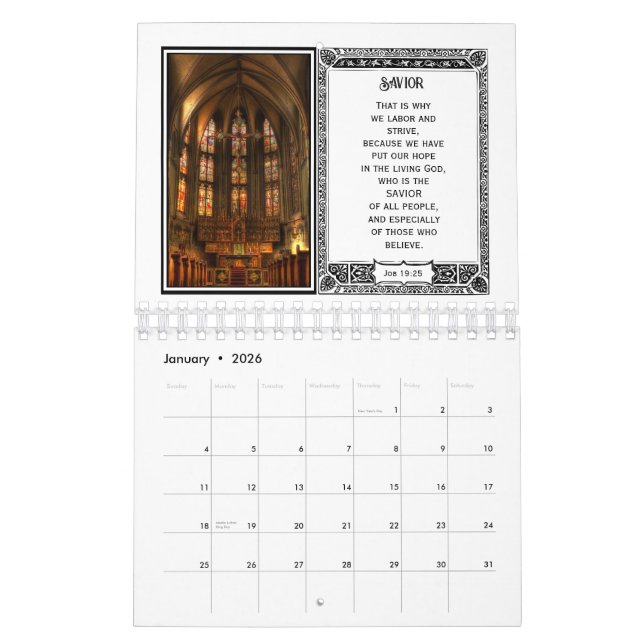 JESUS NAME ÜBER ALLEN NAMEN Bible Verse Kalender (Jan 2026)