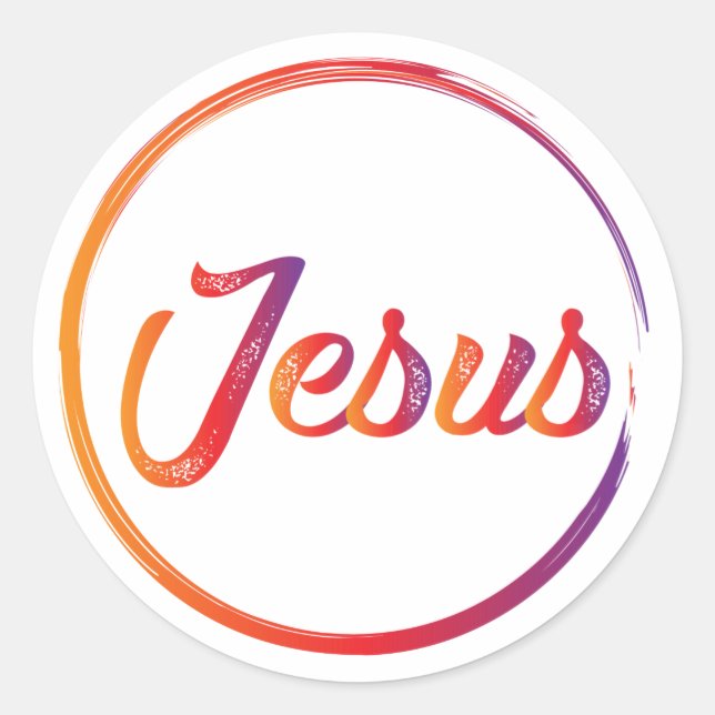 Jesus Name über allen Namen Runder Aufkleber (Vorderseite)