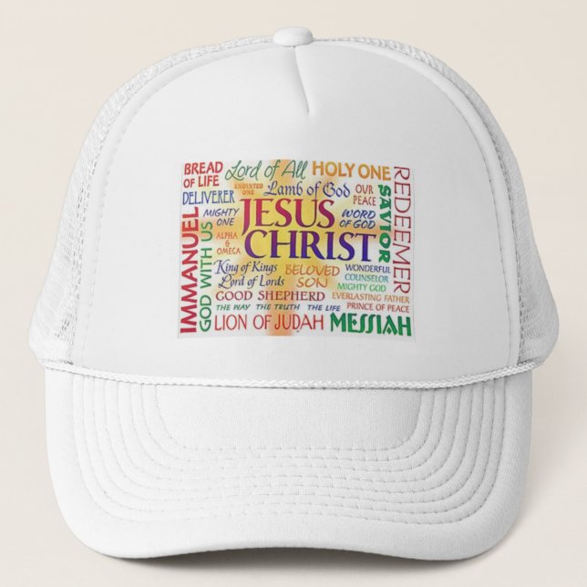 JESUS-Name über allen Namen Truckerkappe (Vorderseite)