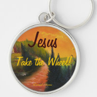 Jesus nehmen den Rad-Schlüsselanhänger