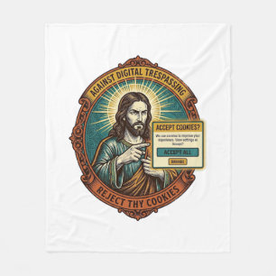 Jesus nervige Cookies akzeptieren Pop-up Internetb Fleecedecke
