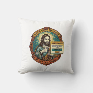 Jesus nervige Cookies akzeptieren Pop-up Internetb Kissen
