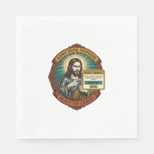 Jesus nervige Cookies akzeptieren Pop-up Internetb Serviette