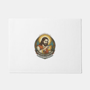 Jesus nerviger Aufkleber Papier Rückstand Shop Fußmatte
