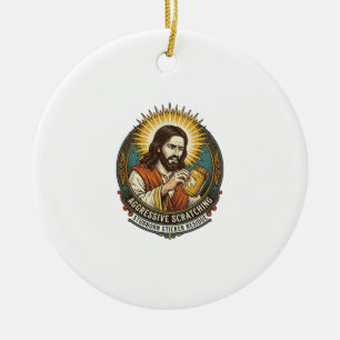 Jesus nerviger Aufkleber Papier Rückstand Shop Keramik Ornament
