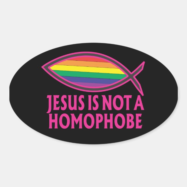 Jésus n'est pas un autocollant homophobe (Devant)