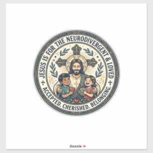 Jesus Neurodivergente Ermutigung T-Shirt Inspirati Aufkleber