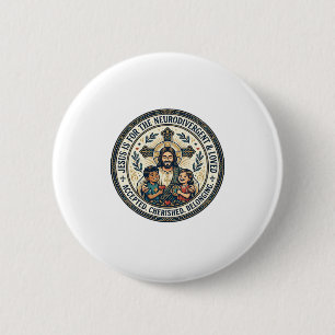 Jesus Neurodivergente Ermutigung T-Shirt Inspirier Button