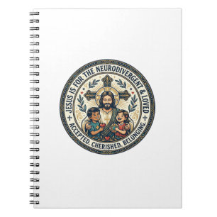 Jesus Neurodivergente Ermutigung T-Shirt Inspirier Notizblock