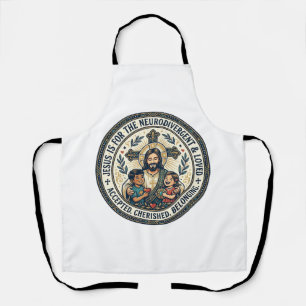 Jesus Neurodivergente Ermutigung T-Shirt Inspirier Schürze