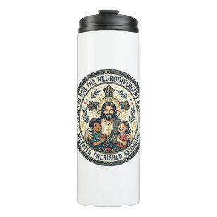 Jesus Neurodivergente Ermutigung T-Shirt Inspirier Thermosbecher