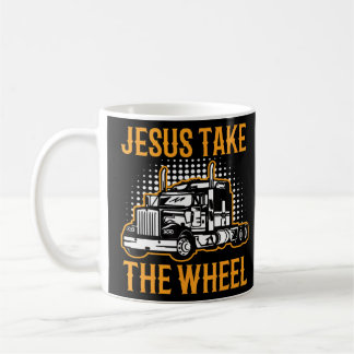 Jesus nimmt das Rad Trucker religiöse Christlich Kaffeetasse