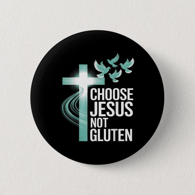 Jesus not Gluten Christlich Button (Vorderseite)