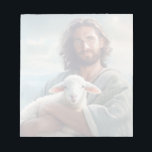 Jesus  notizblock<br><div class="desc">This notepad is shown with an art print of Jesus. 
This is shown in an opaque print so you can write on it.
Customize this item or buy as is.




Licensed Image</div>