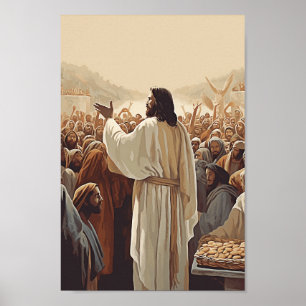 Jésus Nourrit Le Décor Du Mur Chrétien 5000 Poster