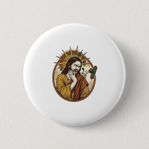 Jesus-Ohrhörerkabel am Türknauf hängengeblieben he Button
