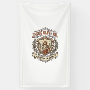 Jesus Olivenöl Salböl Etikett Jesus Olivenöl Banner
