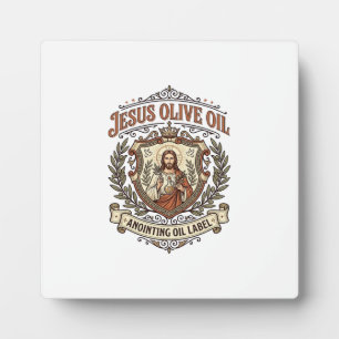 Jesus Olivenöl Salböl Etikett Jesus Olivenöl Fotoplatte
