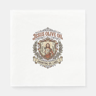 Jesus Olivenöl Salböl Etikett Jesus Olivenöl Serviette