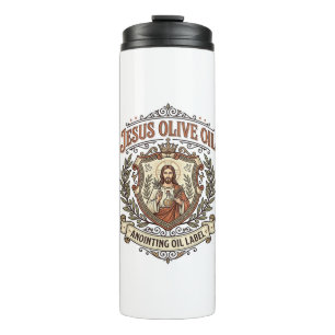 Jesus Olivenöl Salböl Etikett Jesus Olivenöl Thermosbecher