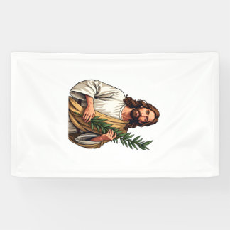 Jesus Olivenzweig Vintage graviertes T-Shirt 2 Banner