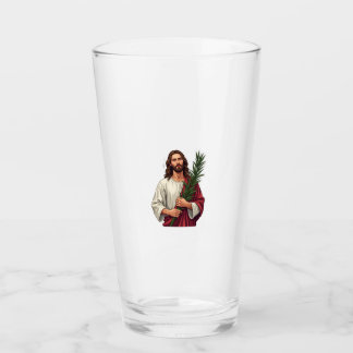 Jesus Olivenzweig Vintage graviertes T-Shirt 2 Glas
