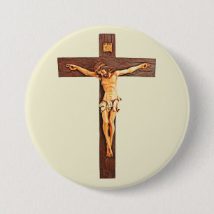 Jesus on the Cross Button