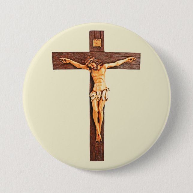 Jesus on the Cross Button (Vorderseite)