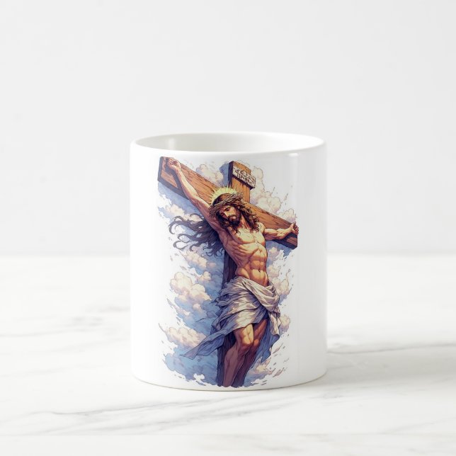 Jesus on the Cross Christian Coffee Mug (Centre)