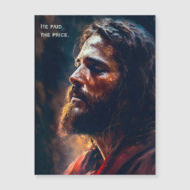 Jesus Ostern - Er bezahlte den Preis - erlöstes Ma Magnetkarte
