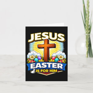 Jesus Ostern ist für das christliche Kreuz Auferst Karte
