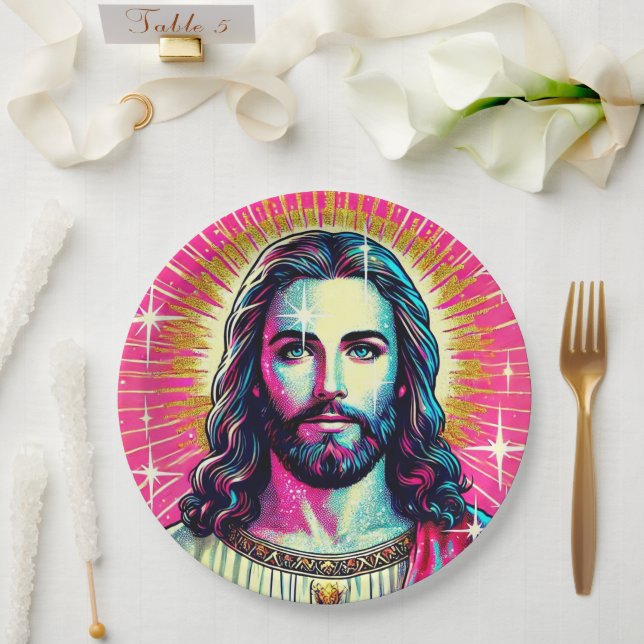 Jesus-Papierteller! Pappteller (Hochzeit)