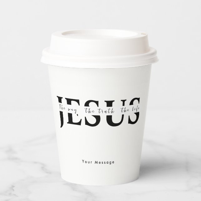 Jesus Pappbecher (Vorderseite)