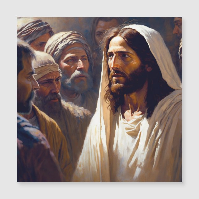 Jésus parle avec ses disciples Magnet de cuisine (Devant)