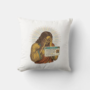Jesus peinlich berührter Zehnjähriger Status Updat Kissen
