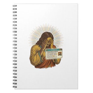 Jesus peinlich berührter Zehnjähriger Status Updat Notizblock
