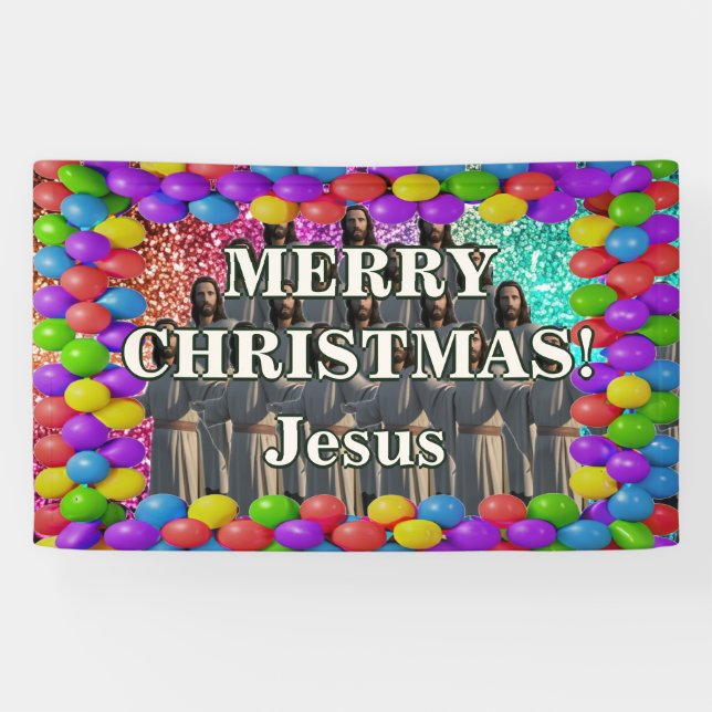 Jesus Personalisiert Charakter Geburtstagsbanner Banner (Horizontal)