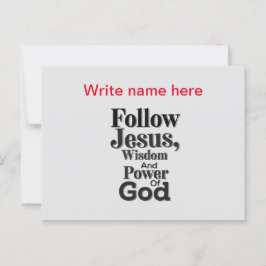 Jesus Personalisiert Postcard folgen Postkarte