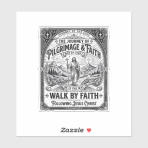 Jesus Pilgerreise Camino Heilige Reise Aufkleber