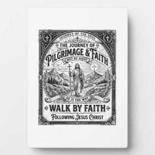 Jesus Pilgerreise Camino Heilige Reise Fotoplatte