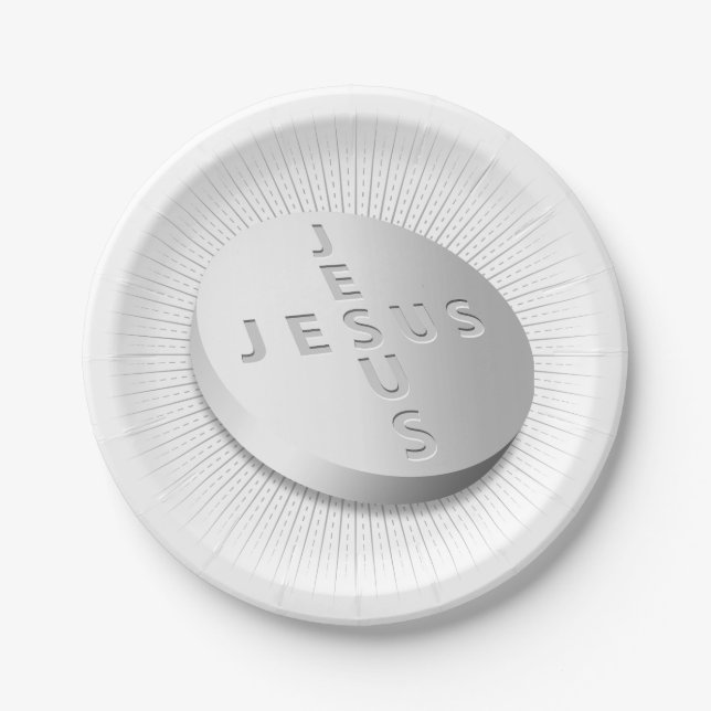 Jesus Pill - Der Glaube beten Hoffnung Gott Christ Pappteller (Vorderseite)