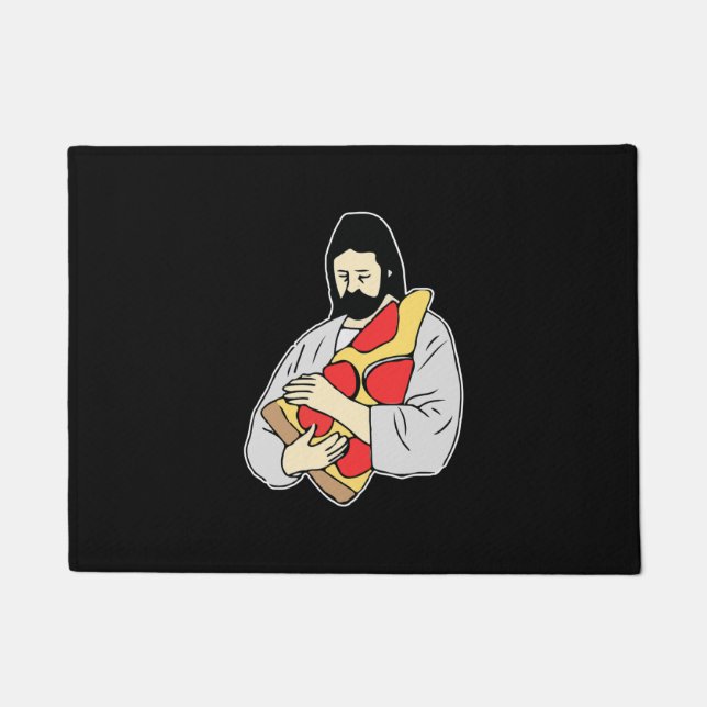 Jesus Pizza Weihnachts Funny Food Lover Religious  Fußmatte (Vorderseite)