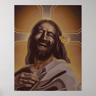 Jesus-Plakat lachen Poster